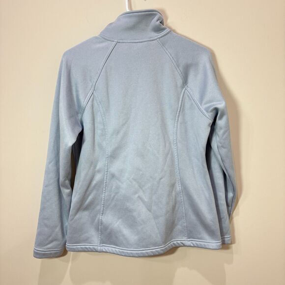 The North Face Jacket Women L Light Gray Blue Fleece Full Zip Hiking Pockets - Picture 3 of 10